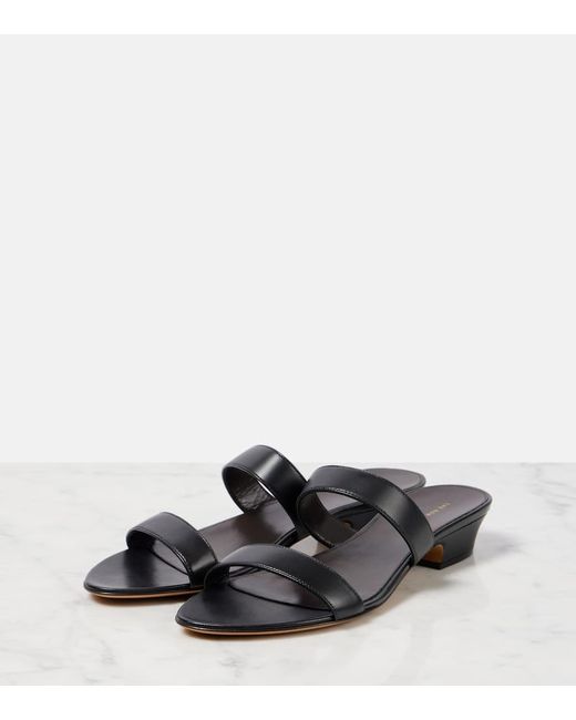 The Row Black Sandalen Awar Aus Leder