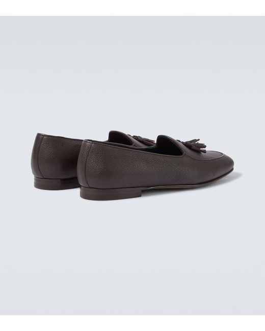 Manolo Blahnik Loafers Lennox Aus Leder in Brown für Herren