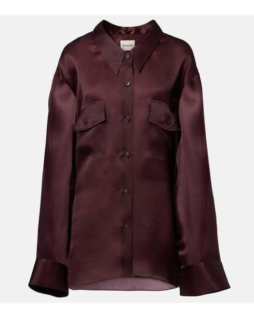 Camisa Matteo De Seda Khaite de color Purple
