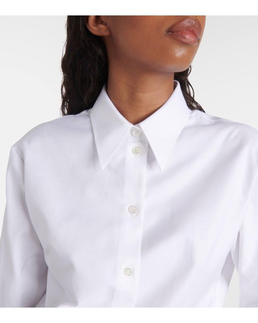 Gucci White Cotton Poplin Shirt