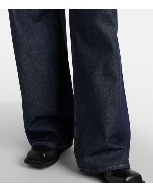 Acne Blue 1981 Mid-Rise Wide-Leg Jeans