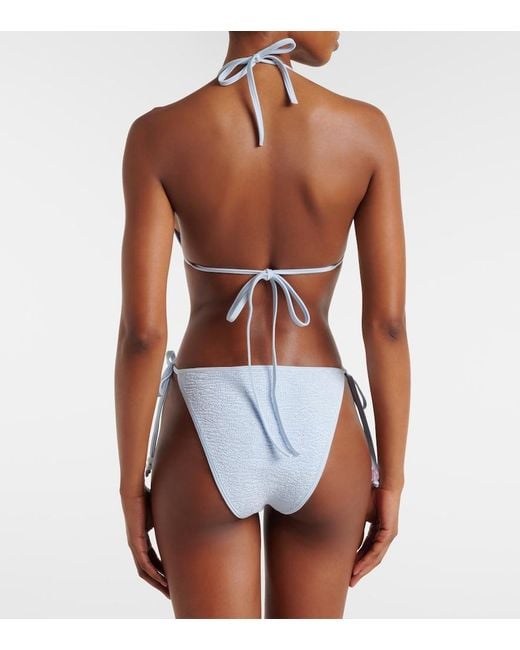 Hunza G Blue Gina Embellished Bikini