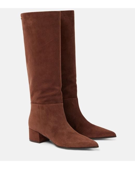 Gianvito Rossi Brown 45 Suede Knee-High Boots