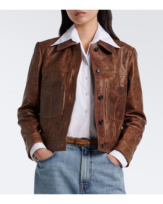 Nili Lotan Brown Susannah Leather Jacket