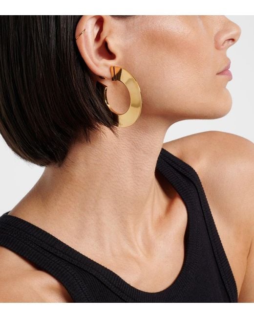 Pendientes De Aro Small Alaïa de color Metallic