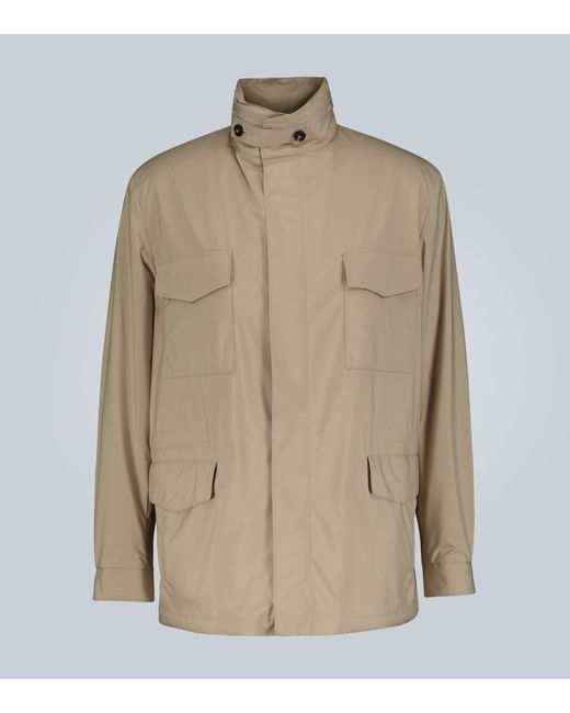 Loro Piana Cashmere-lined Traveller Windmate Jacket in Sand (Natural ...
