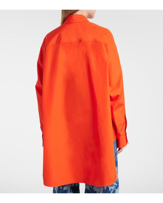 Loewe Red Paula's Ibiza Cotton Poplin Shirt