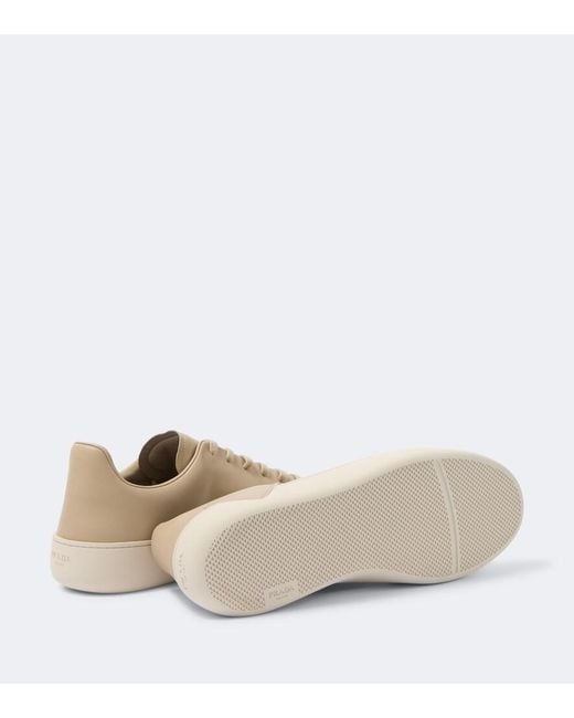 Prada Natural Court Leather Sneakers for men