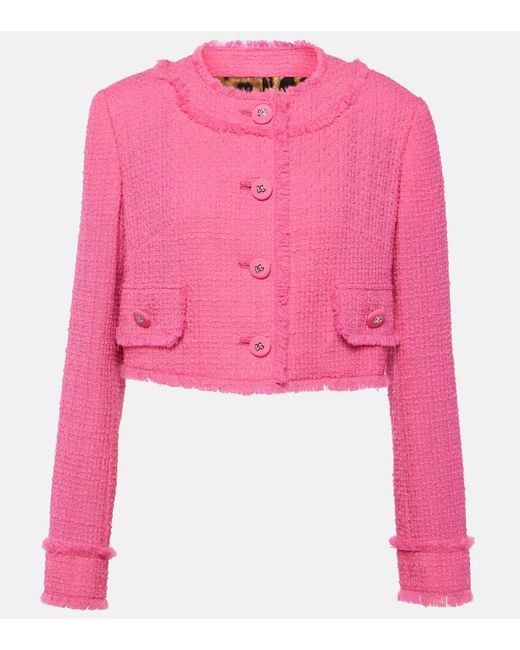 Dolce & Gabbana Pink Tweed Jackets