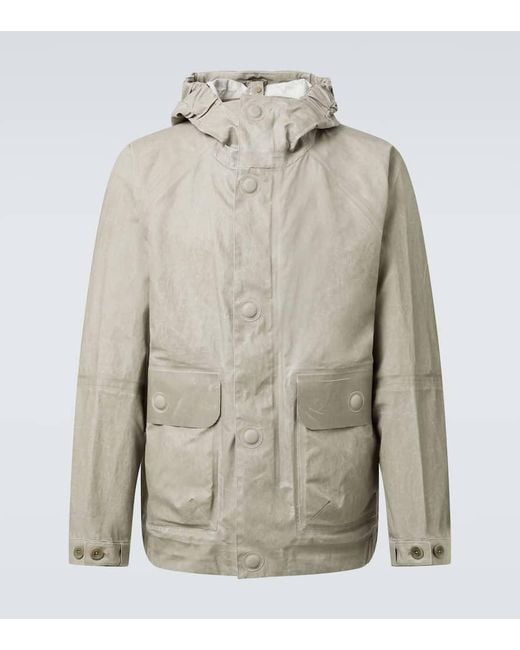 Chaqueta Goggle Lens De Lino C P Company de hombre de color Gray