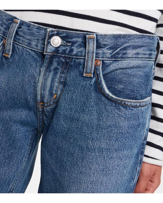 Agolde Blue Low-Rise Bootcut Jeans