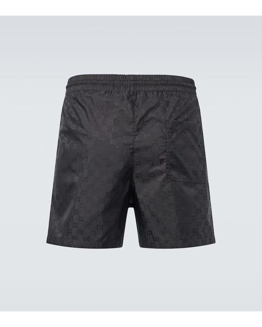 Short De Bain Gg Gucci pour homme en coloris Gray