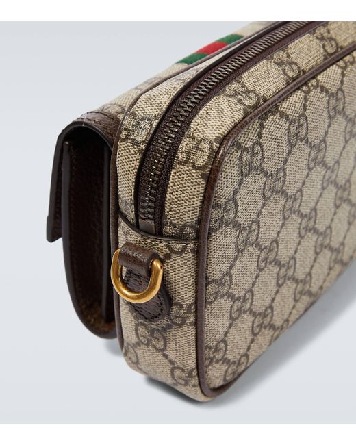 Gucci Brown Ophidia Mini GG Supreme Canvas Bag for men