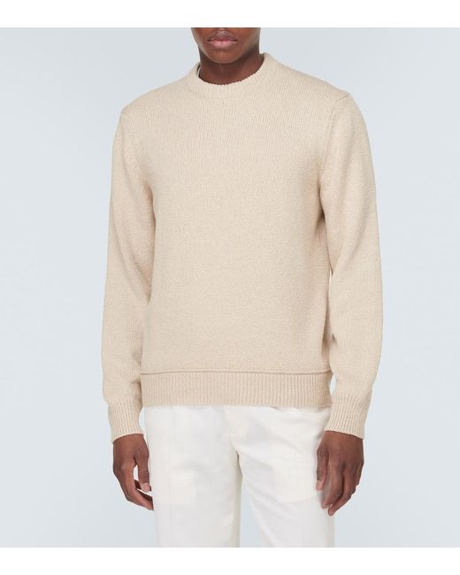 Jersey de algodon texturizado Zegna de hombre de color Natural