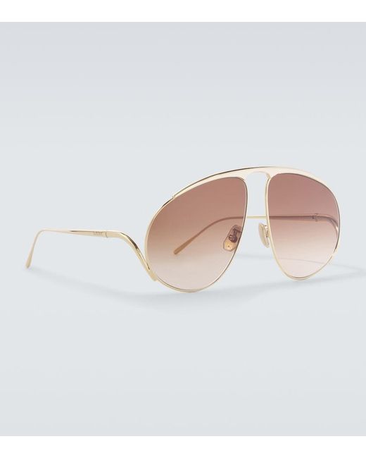 Loewe Metallic Signature Aviator Sunglasses for men