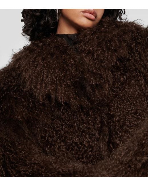 Magda Butrym Brown Shearling Jacket