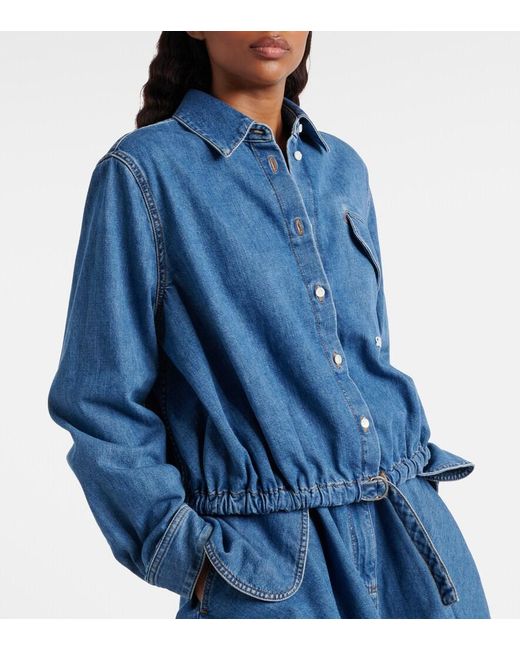 Loewe Blue Double L Denim Shirt