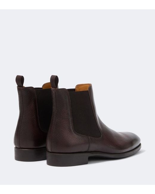 Magnanni Shoes Brown Madison Leather Chelsea Boots for men