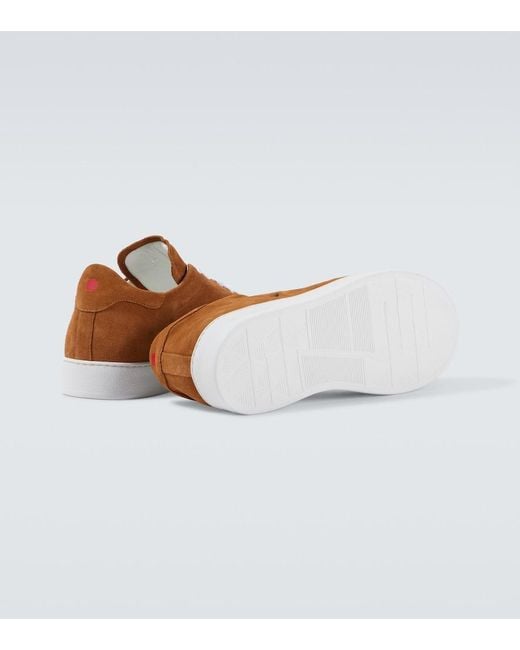 Kiton Brown Suede Sneakers for men