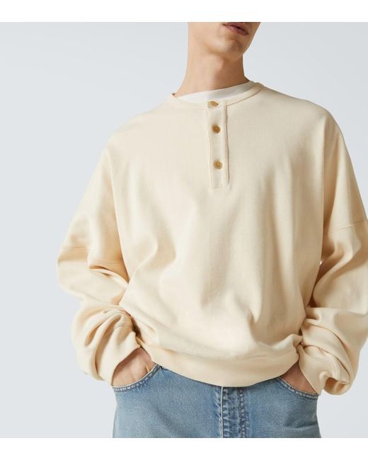 Camiseta Con Botones Greto De Algodon The Row de hombre de color Natural