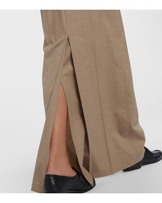 Jupe Midi Circe En Laine Vierge Max Mara en coloris Natural