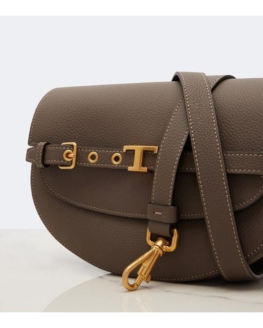 Tod's Brown T Timeless Leather Crossbody Bag