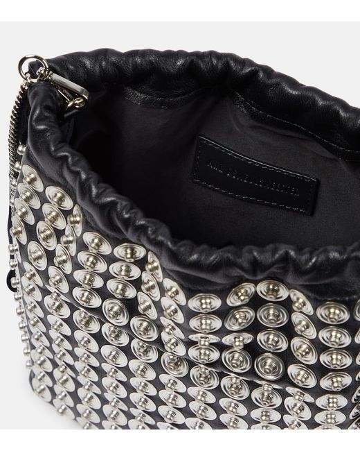 Ann Demeulemeester Black Edia Mini Embellished Leather Bucket Bag