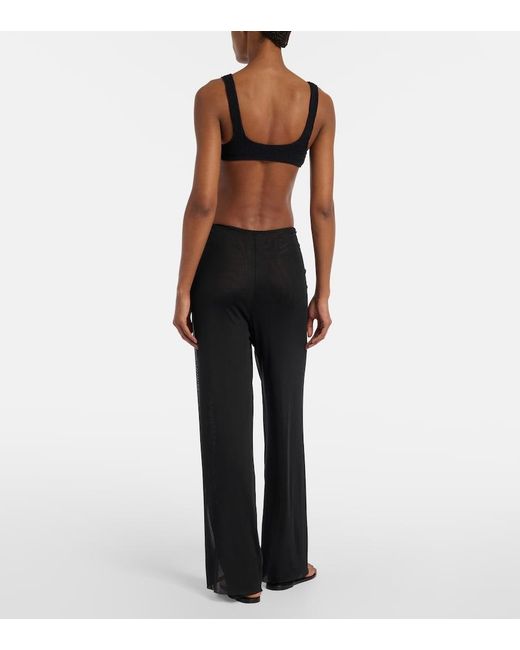 ViX Black Pareo Draped Wide-Leg Pants