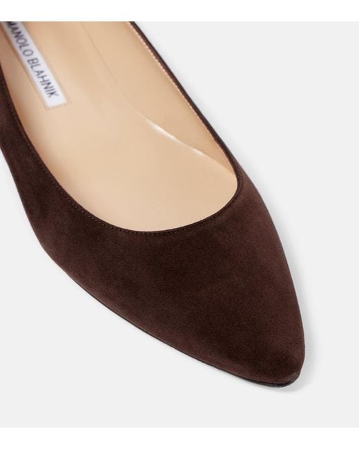 Ballerine Lanza Bb di Manolo Blahnik in Brown