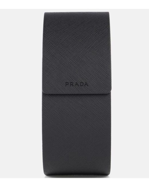 Prada Brown Iconic Plaque Round Sunglasses