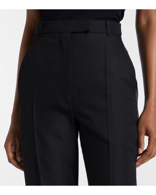 Alexander McQueen Blue Gerade Hose Aus Einem Wollgemisch