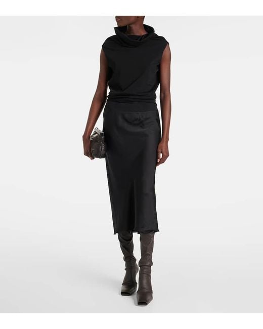 Rick Owens Black Top Aus Baumwoll-Jersey