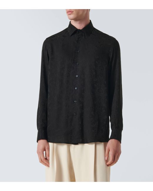 Etro Black Floral Paisley Shirt for men