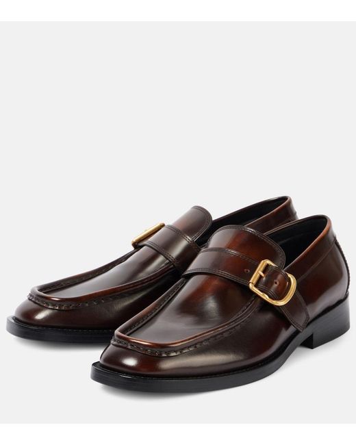 Dries Van Noten Brown Leather Loafers