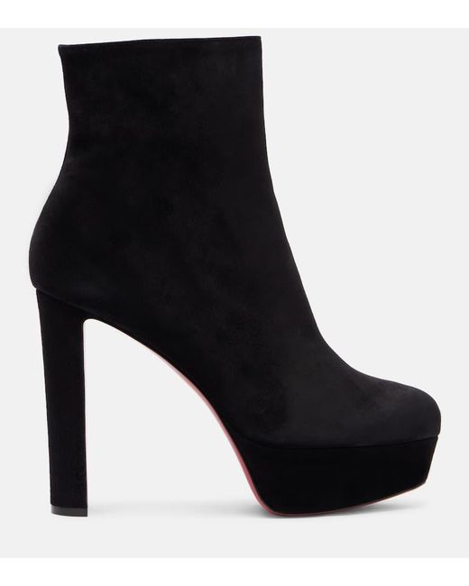 Bottines Loo Booty 130 En Daim Christian Louboutin en coloris Black