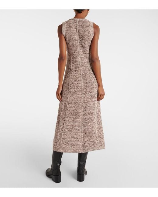 Dorothee Schumacher Natural Autumn Sparkle Knitted Midi Dress