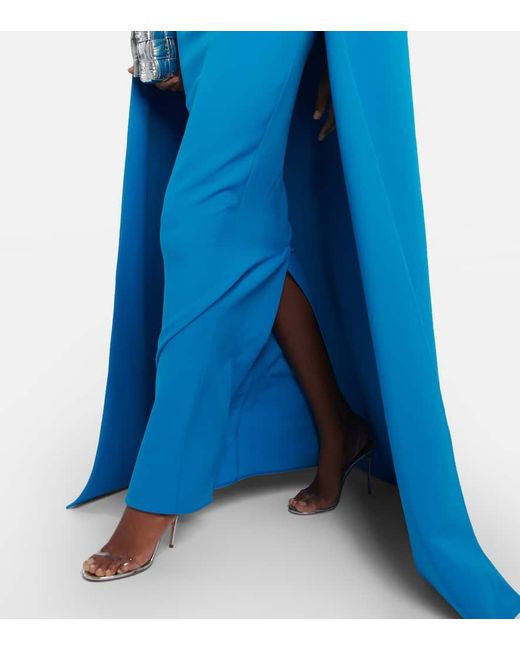Safiyaa Blue Maxikleid Aus Crepe