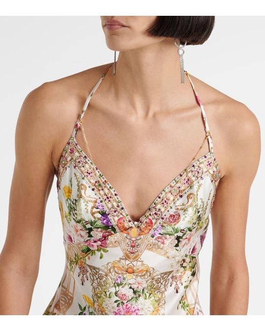 Camilla Multicolor Maxikleid Aus Seide