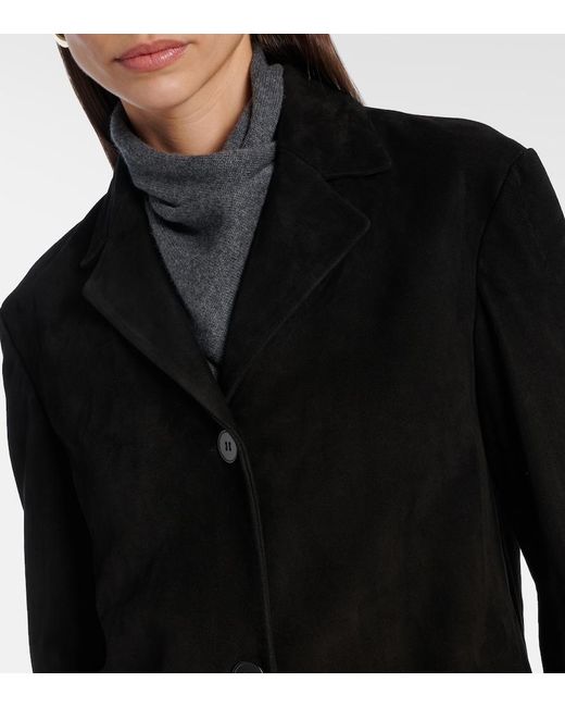 Nour Hammour Black Opus Suede Blazer