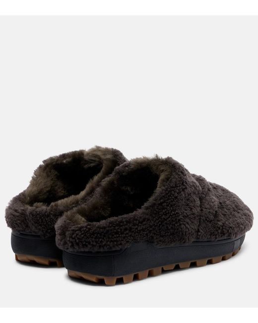 Bogner Black Chamonix Shearling Clogs