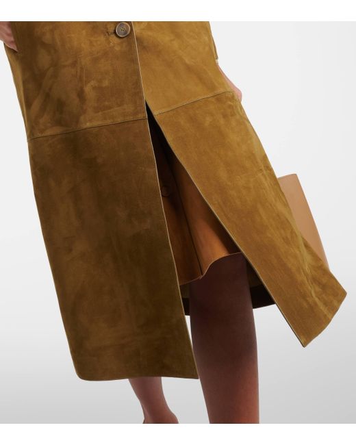Trench-coat en daim Yves Salomon en coloris Natural