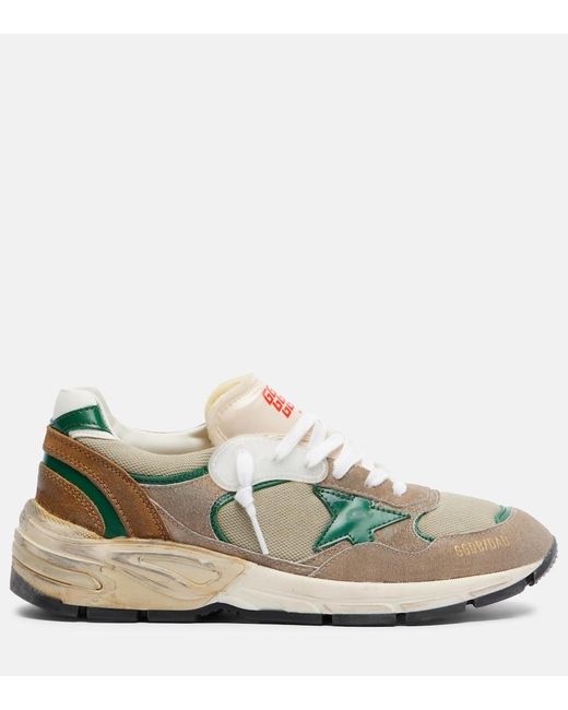 Golden Goose Deluxe Brand Natural Dad Star Leather-Trimmed Sneakers