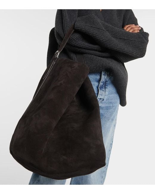 Totême  Black Suede Tote Bag