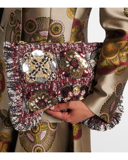Pouch Small De Jacquard Adornado LaDoubleJ de color Multicolor