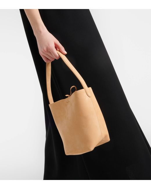 The Row White Park N/s Small Leather Tote Bag