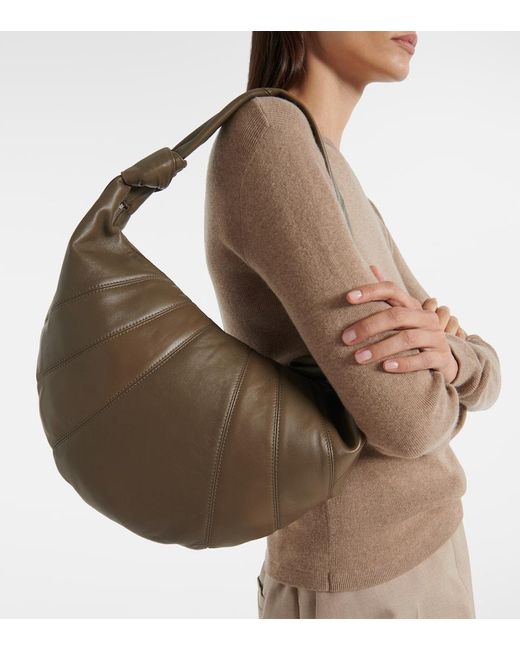 Lemaire Brown Schultertasche Fortune Croissant Aus Leder