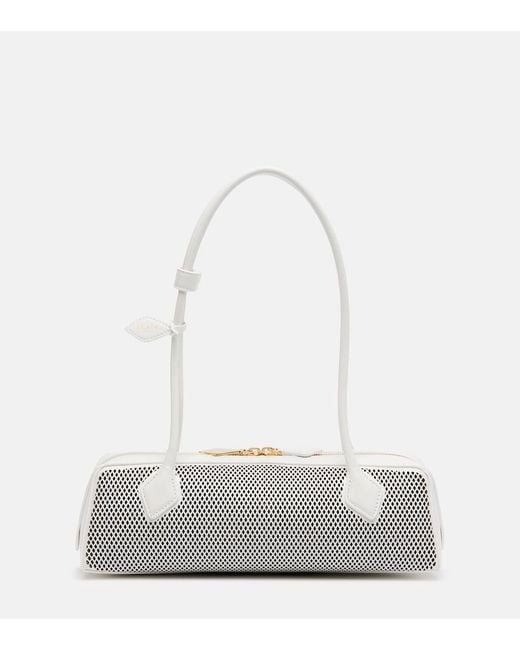 Alaïa White Le Teckel Medium Leather Shoulder Bag