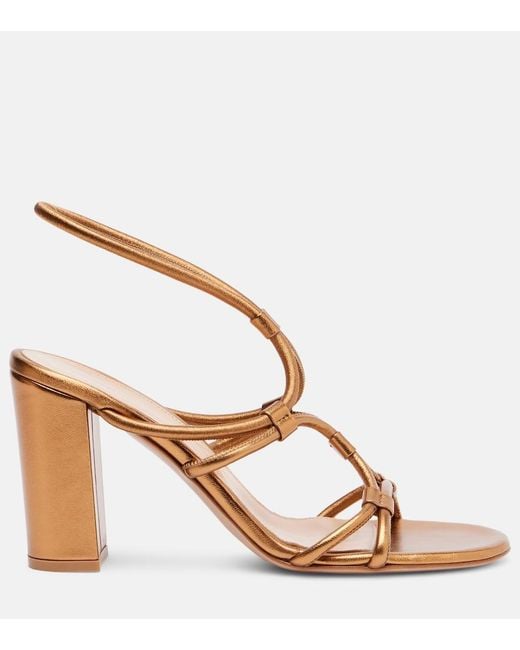 Gianvito Rossi Metallic Leather Sandals