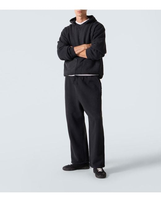 A.PRESSE Black Vintage Cotton Jersey Sweatpants for men
