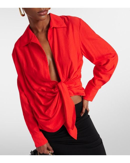 Jacquemus La Chemise Bahia Gathered Shirt